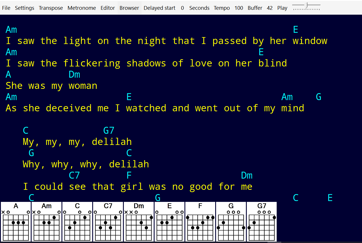 Lyrics Text Scroller